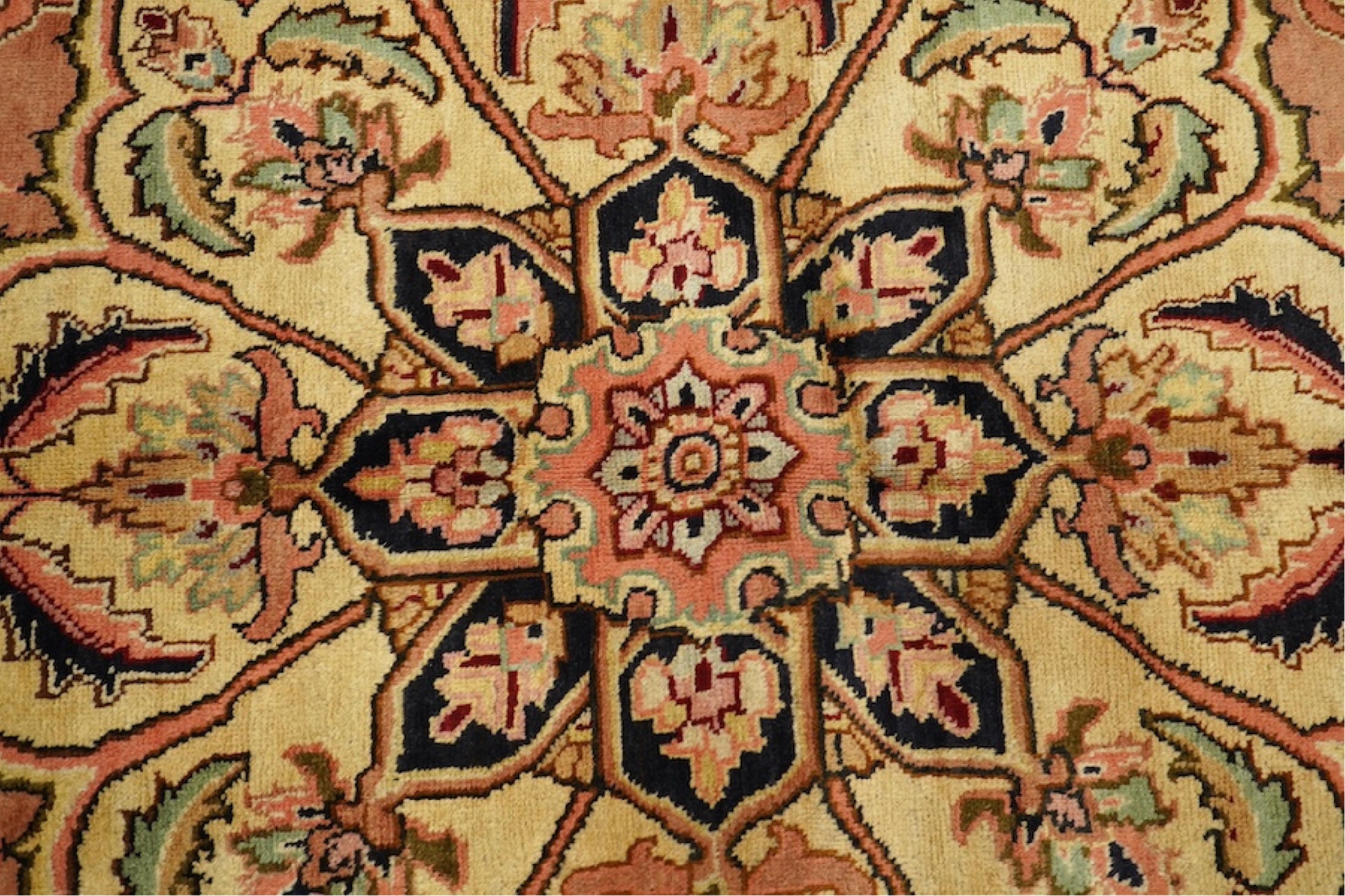 An Ardabil pale red ground carpet, 286 x 192cm. Condition - good